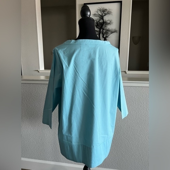 Martha STEWART STRETCH POPLIN BLOUSE - MEDIUM - - Picture 7 of 9
